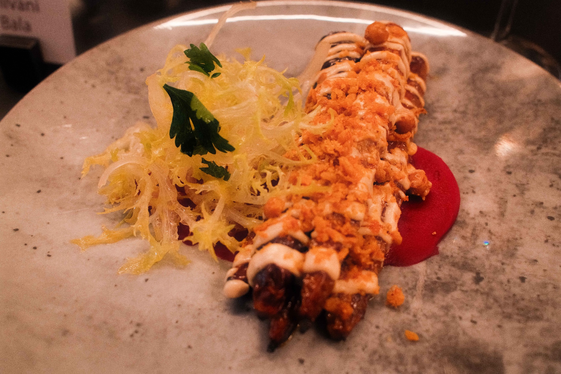 Plated dish at a CX and the City dinner